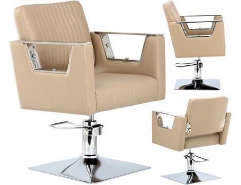 Fotel fryzjerski Kora hydrauliczny obrotowy do salonu fryzjerskiego podnóżek krzesło fryzjerskie Outlet